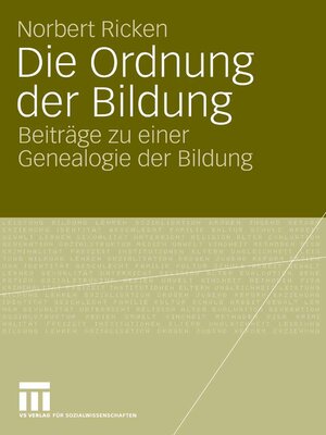 cover image of Die Ordnung der Bildung